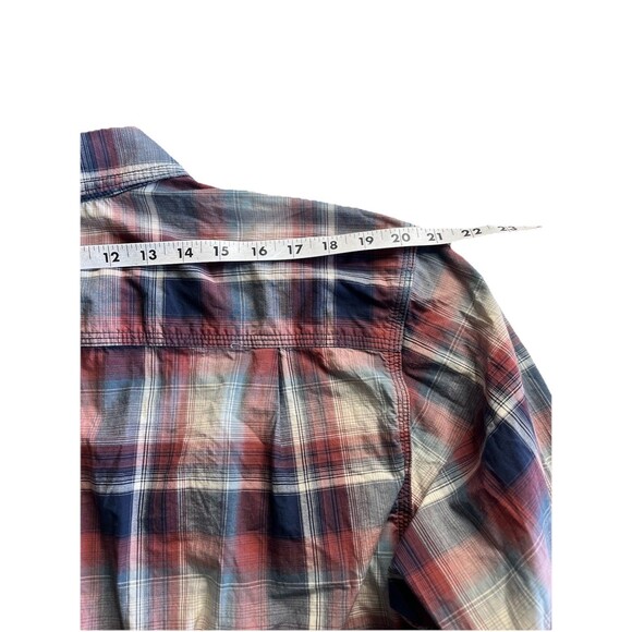 Carhartt Relaxed Fit Button Down Long Sleeve Shirt Men L Tall Pearl Snap Plaid - Picture 9 of 10